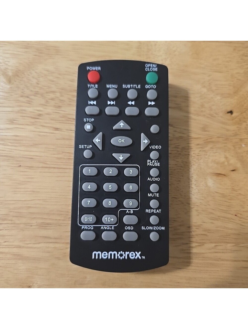 Genuine Memorex DVD Video Player Remote Control Model MVD2015/2016 Black